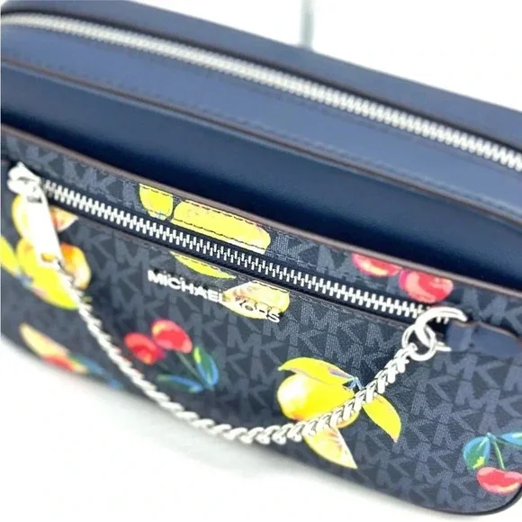 Michael Kors Large EW Zip Chain Xbody Crossbody Bag Admiral Navy - Picture 8 of 11